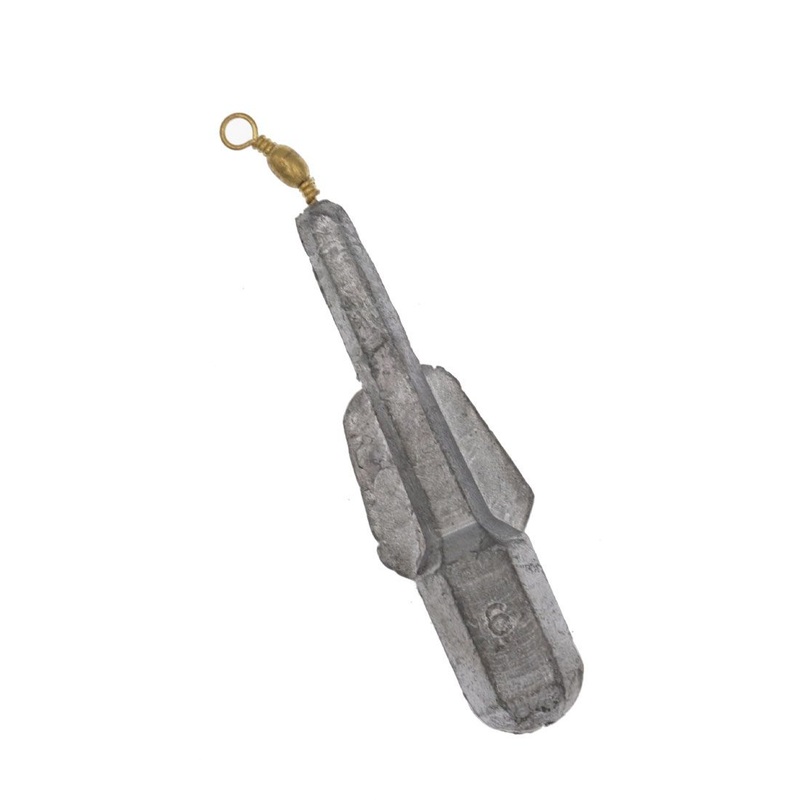 Hexagonal Lead Wing Sinker with Swivel
