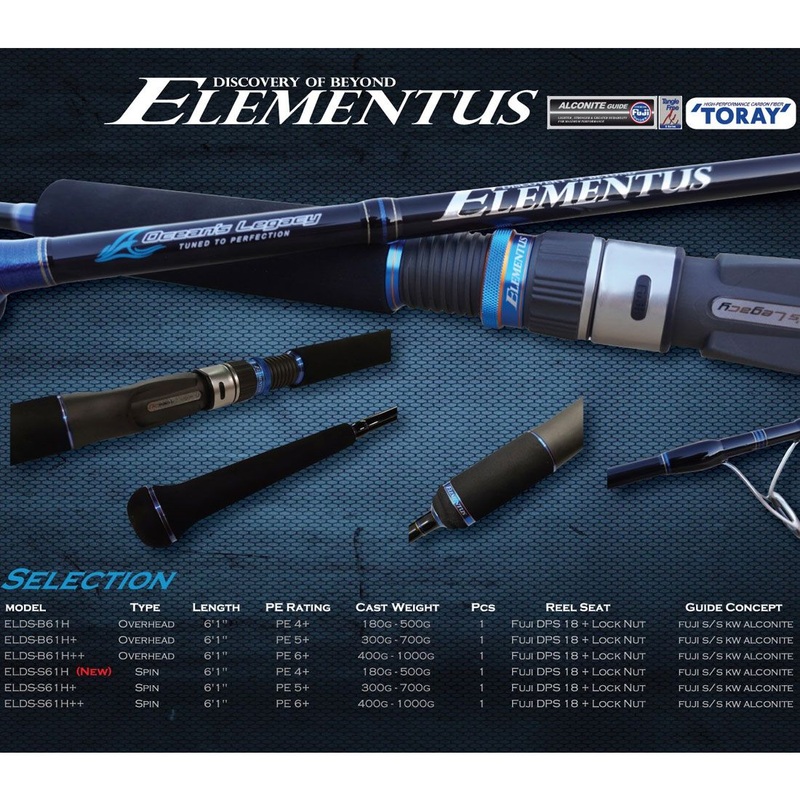 Oceans Legacy Elementus Deep Jigging Rods