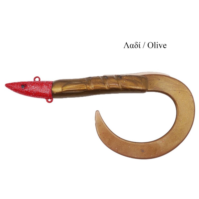 Handmade Rigged Twister Silicone Eel 25 cm